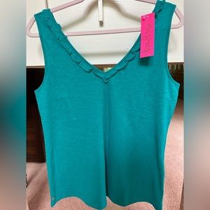 Lilly Pulitzer NWT Gigi Ruffle Top Size Medium